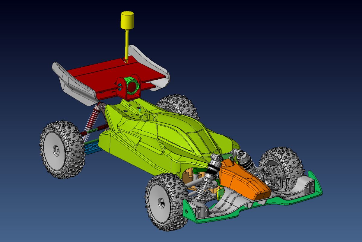 FPV RC Formula 1 Car Spoiler Integration — Embedded DJI Camera & VTX System with Thermal Management Design